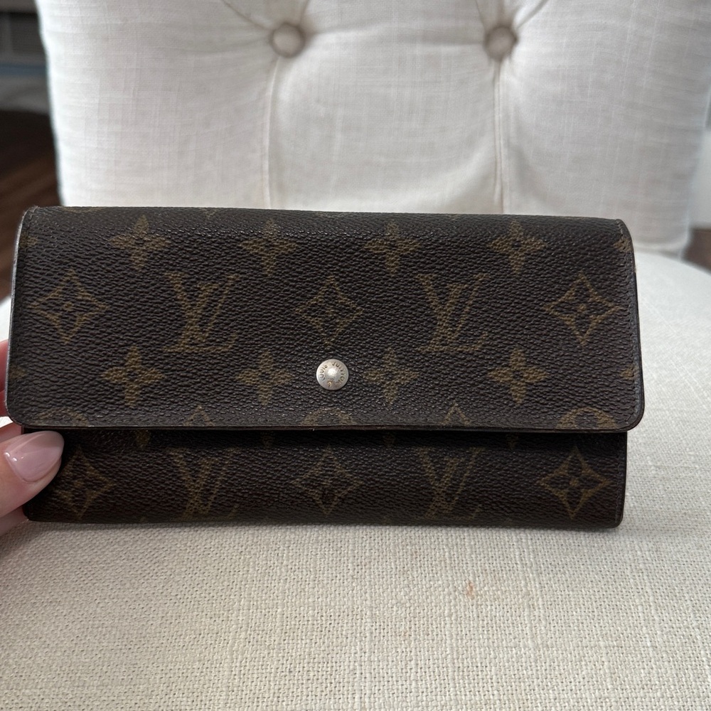 Louis Vuitton Brown and Tan Monogram Clutch
